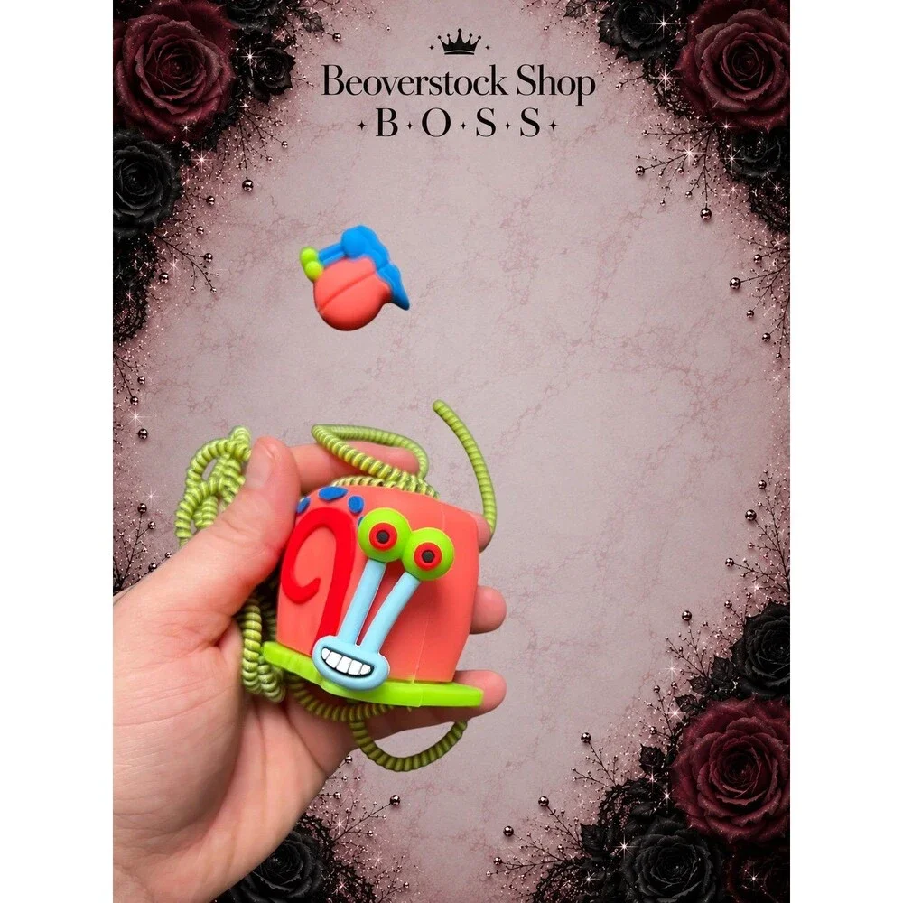 New Gary SpongeBob SquarePants 3D iPhone Charger Protector Cable Cover Set